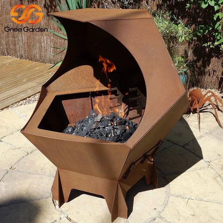 Kunstnerisk Corten Steel Bbq