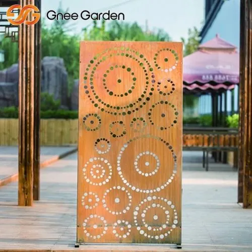 Corten Laser Cut Garden -skjermer