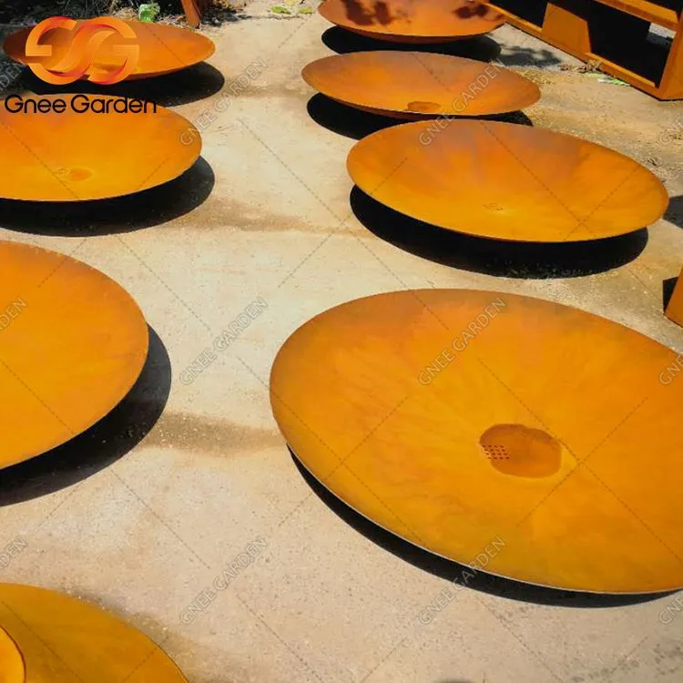 Corten utendørs vedbrenner