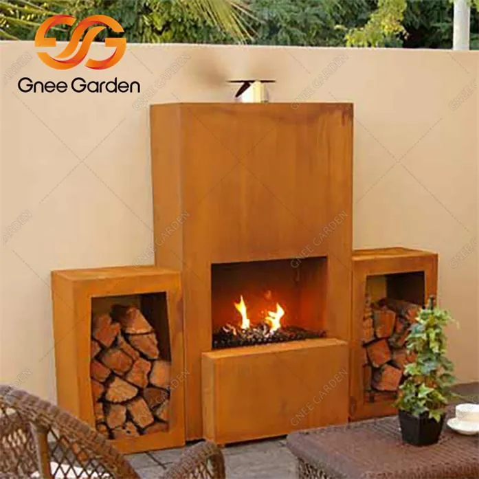 Corten Steel Bakgård Peis