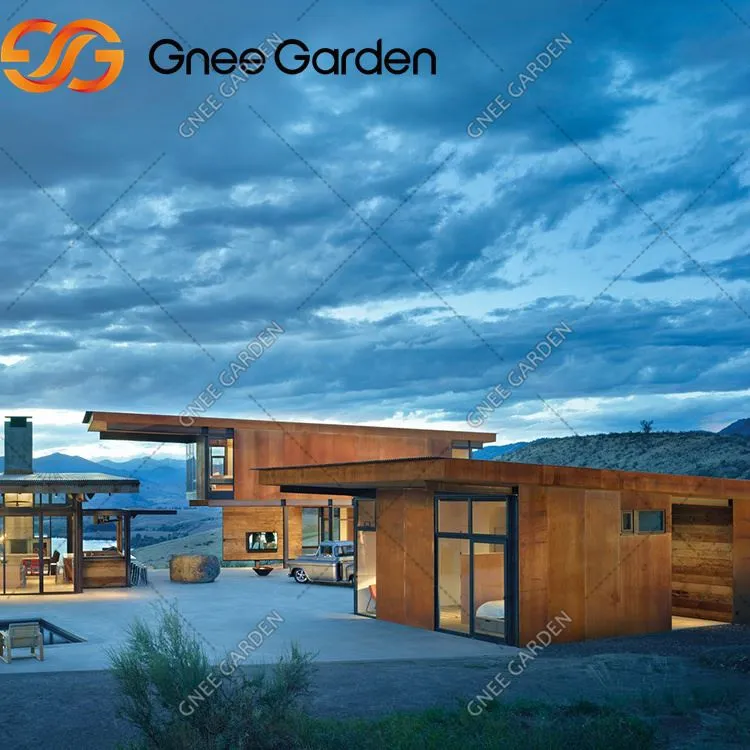 Corten stål gardin vegg rusten farge