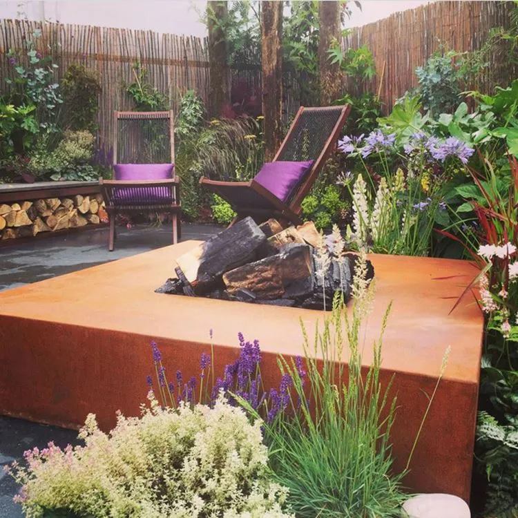 Corten stål brannskål