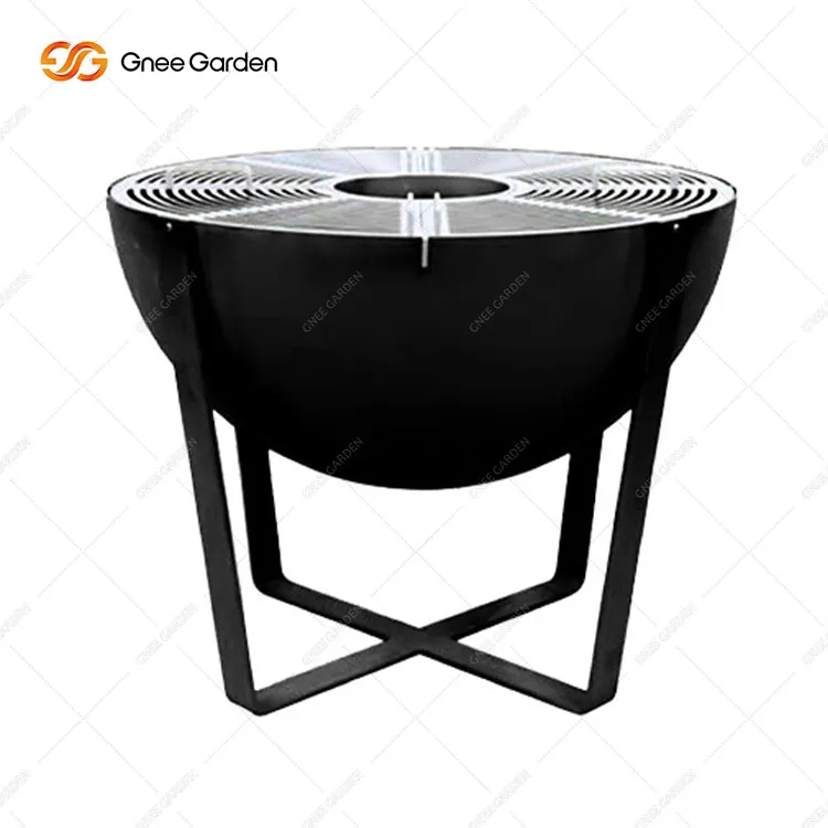 Corten Steel Large Semi-Sphere Trebrennende BBQ