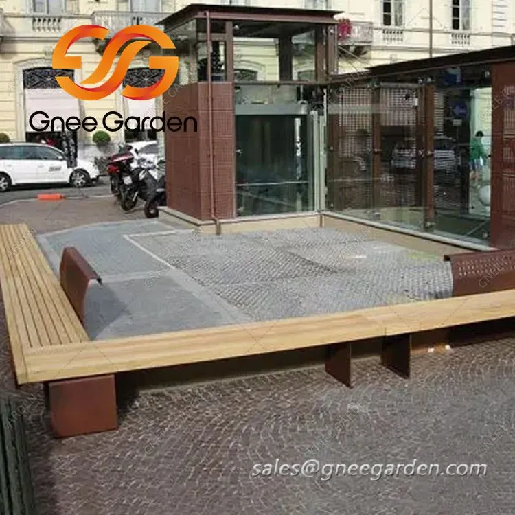 Tilpasset størrelse Corten stål utendørs møbler