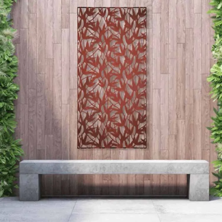 Laser Cut Drift Design Corten Steel Privacy Screens Gjerdepaneler For Hage