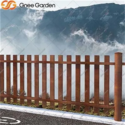 Corten stål moderne gjerde for resorts