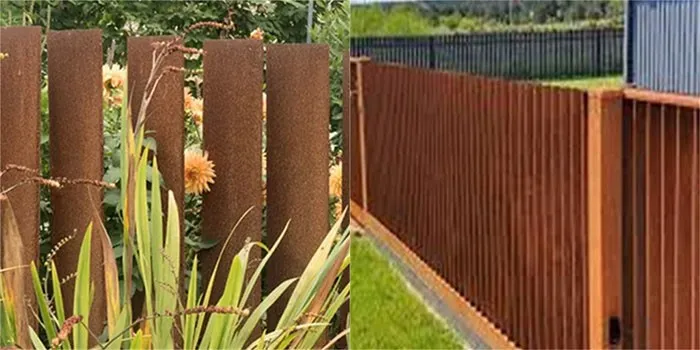 Corten Steel Fence for Backyard Design Corten Steel Fence for Backyard Design