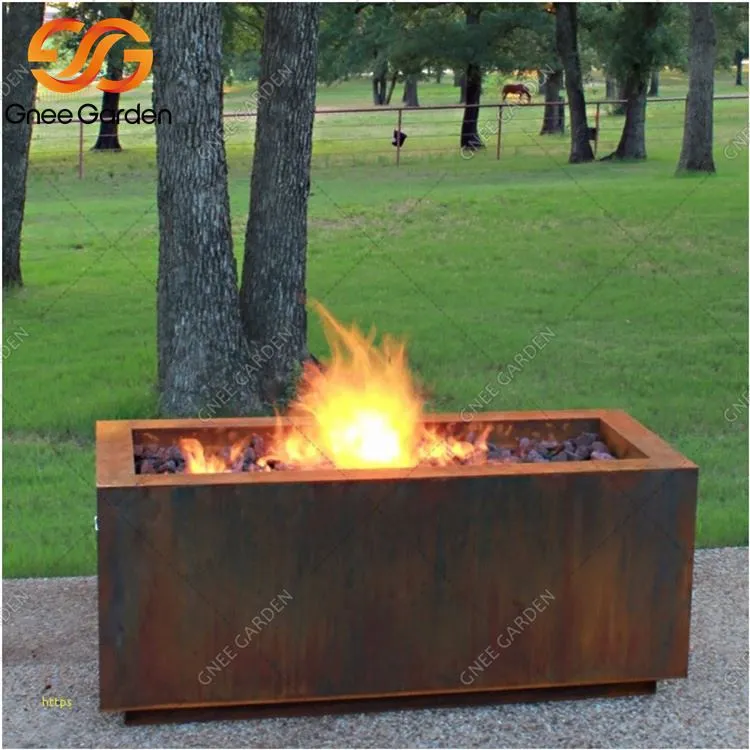 Utendørs Corten Gas FirePit