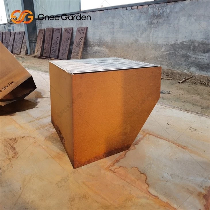 Popular wood burning corten steel fire pit