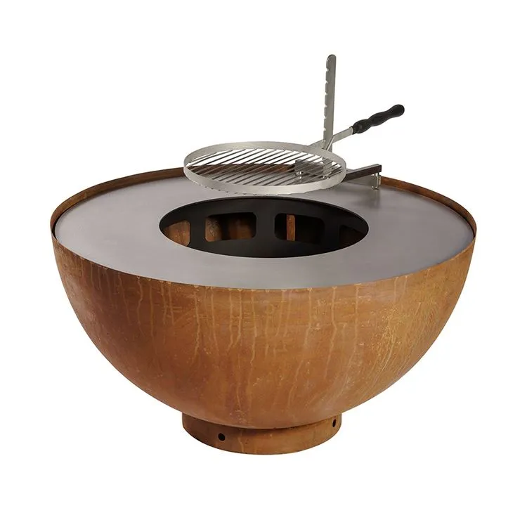 Rusty Corten Steel BBQ Grill