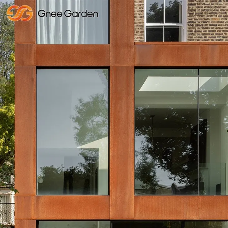 Forvitring av stålkledning rustikk finish